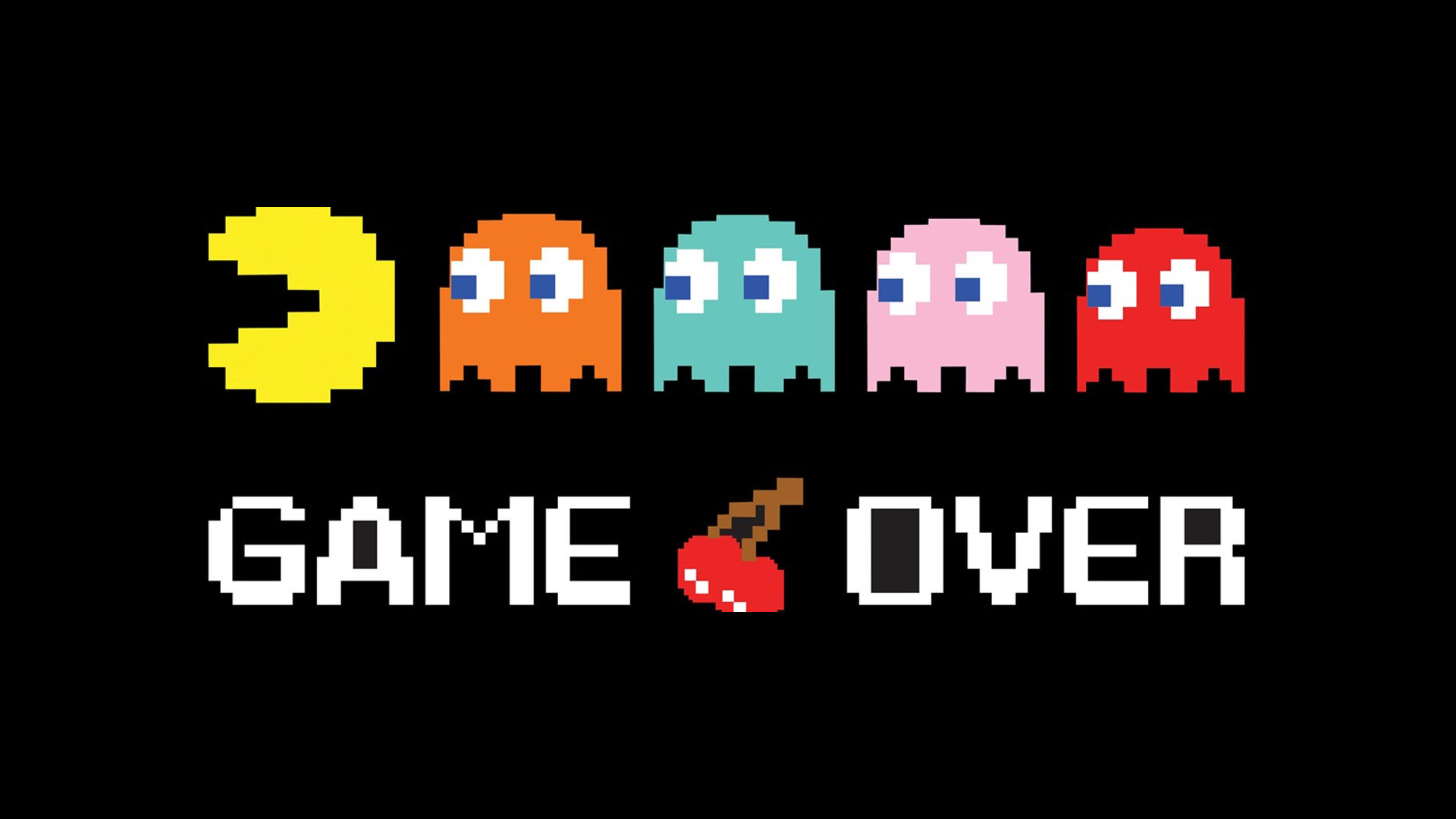 Pac Man game over screen